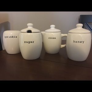 Pottery Barn Coffee/tea condiment set